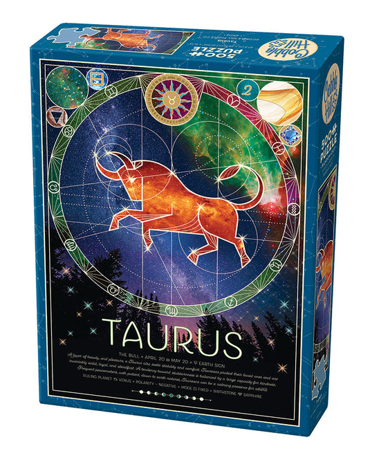 Taurus 500 Piece Jigsaw Puzzle by Cobble Hill - 1