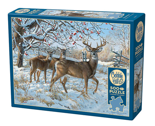 Winter Deer 500 Piece Jigsaw Puzzle by Cobble Hill