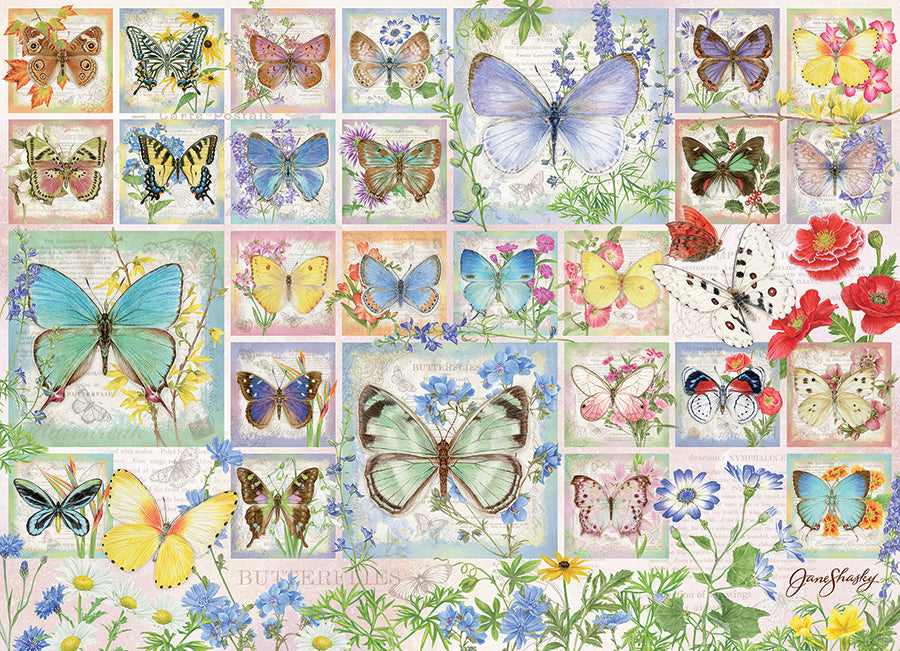 Butterfly Tiles 500 Piece Jigsaw Puzzle by Cobble Hill