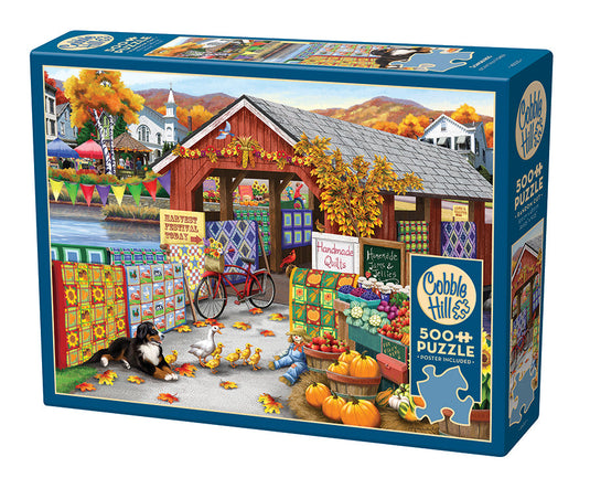 Harvest Festival 500 Piece Jigsaw Puzzle by Cobble Hill - 1