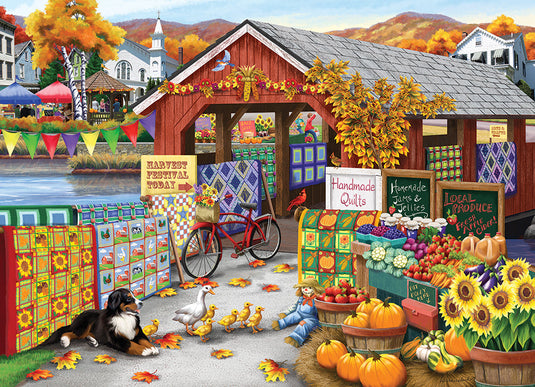 Harvest Festival 500 Piece Jigsaw Puzzle by Cobble Hill - 2