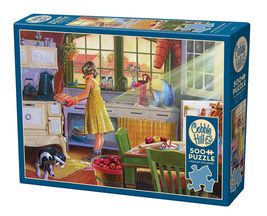 Apple Pie Kitchen 500 Piece Jigsaw Puzzle by Cobble Hill - 1