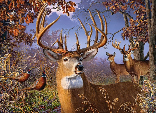 Deer and Pheasant 500 Piece Jigsaw Puzzle by Cobble Hill - 2