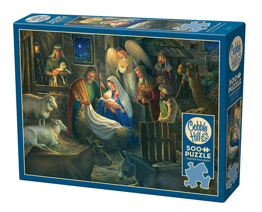 Away in a Manger 500 Piece Jigsaw Puzzle by Cobble Hill - 1