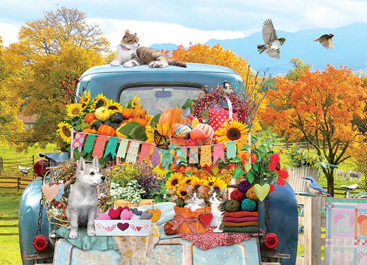 Country Truck in Autumn 500 Piece Jigsaw Puzzle by Cobble Hill