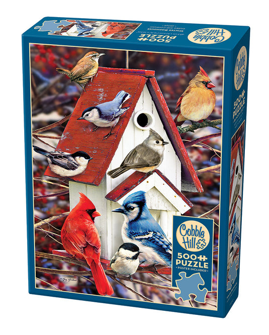 Winter Birdhouse 500 Piece Jigsaw Puzzle by Cobble Hill - 1