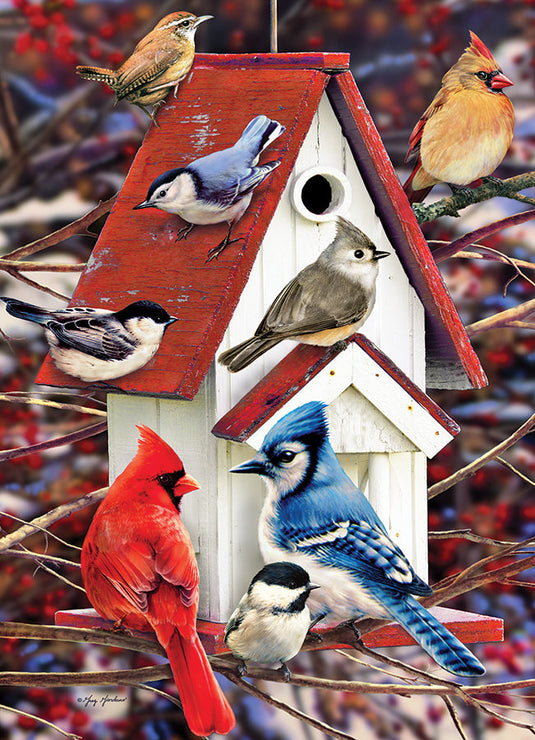 Winter Birdhouse 500 Piece Jigsaw Puzzle by Cobble Hill - 2