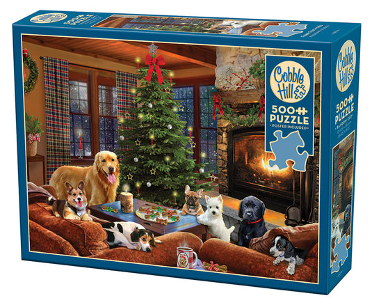 Furry Festivities 500 Piece Jigsaw Puzzle by Cobble Hill - 1