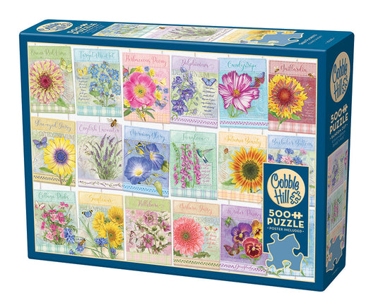 Seed Packets 500 Piece Jigsaw Puzzle by Cobble Hill - 1