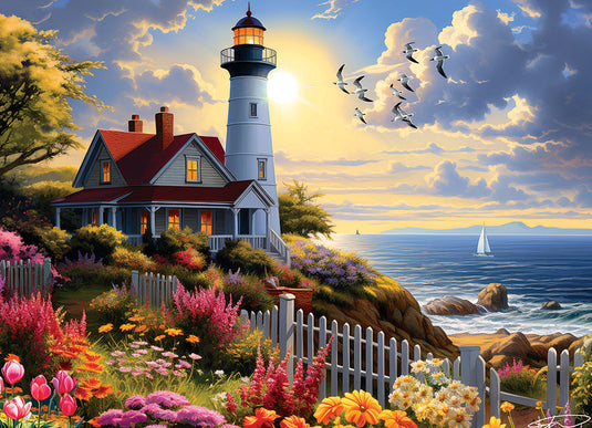 To the Lighthouse 500 Piece Jigsaw Puzzle by Cobble Hill - 2