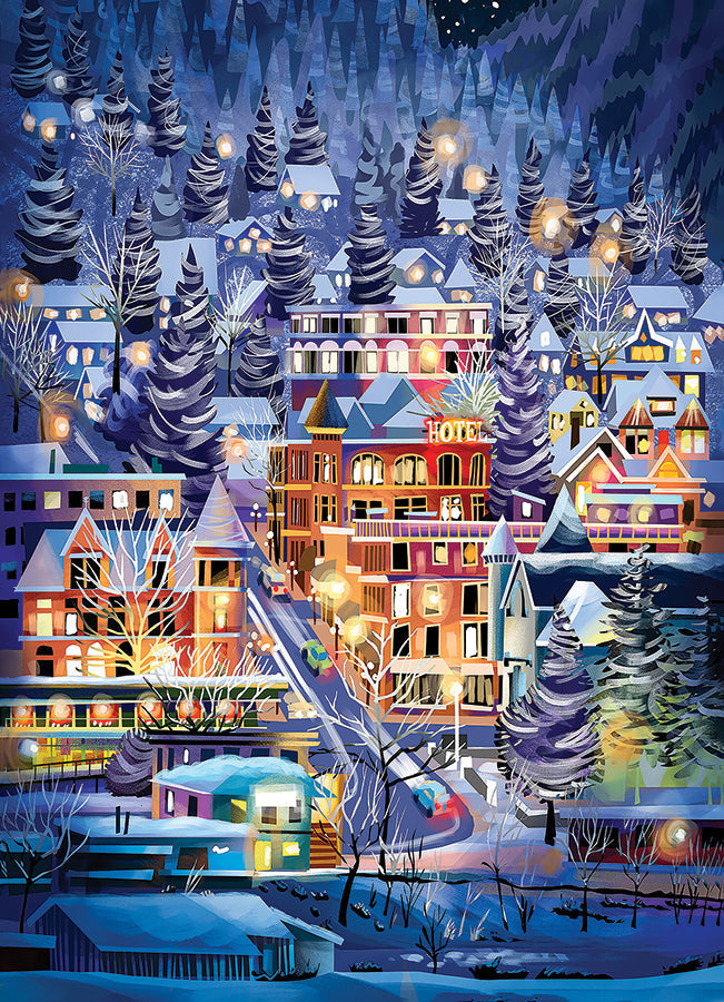 Ski Town 500 Piece Jigsaw Puzzle by Cobble Hill