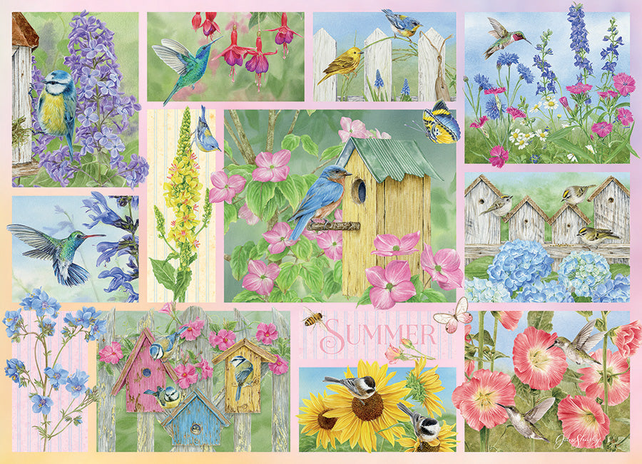 Garden Birds in Summer 500 Piece Jigsaw Puzzle by Cobble Hill