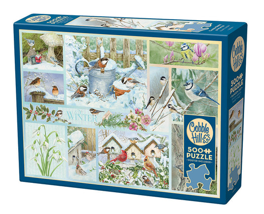 Garden Birds in Winter 500 Piece Jigsaw Puzzle by Cobble Hill - 1