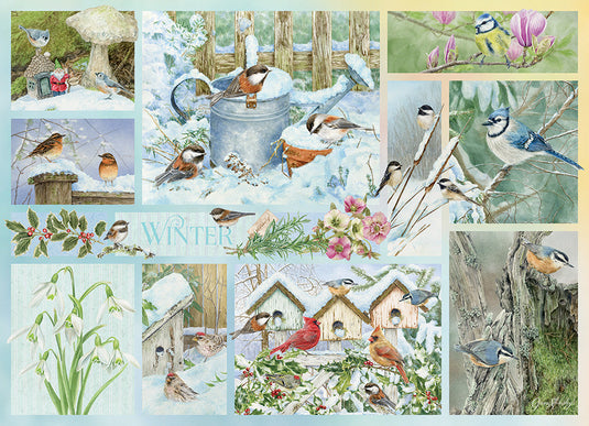 Garden Birds in Winter 500 Piece Jigsaw Puzzle by Cobble Hill - 2