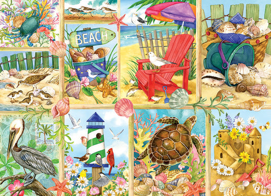 Day at the Beach 500 Piece Jigsaw Puzzle by Cobble Hill - 2