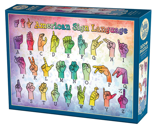 American Sign Language 500 Piece Jigsaw Puzzle by Cobble Hill - 1