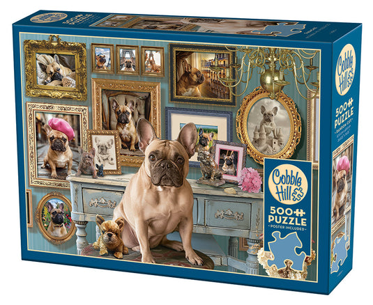 Frenchie 500 Piece Jigsaw Puzzle by Cobble Hill - 1