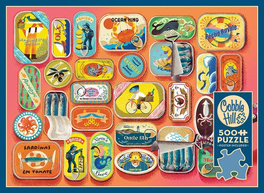 Sardines and Friends 500 Piece Jigsaw Puzzle by Cobble Hill - 4