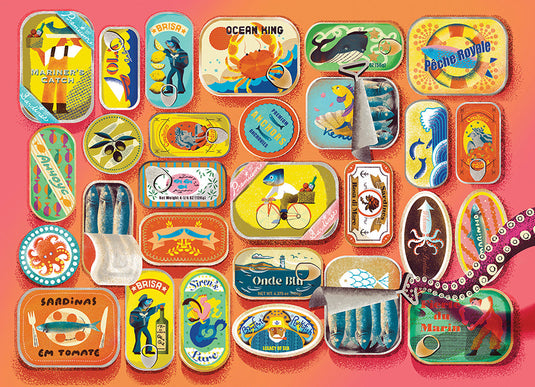 Sardines and Friends 500 Piece Jigsaw Puzzle by Cobble Hill - 2