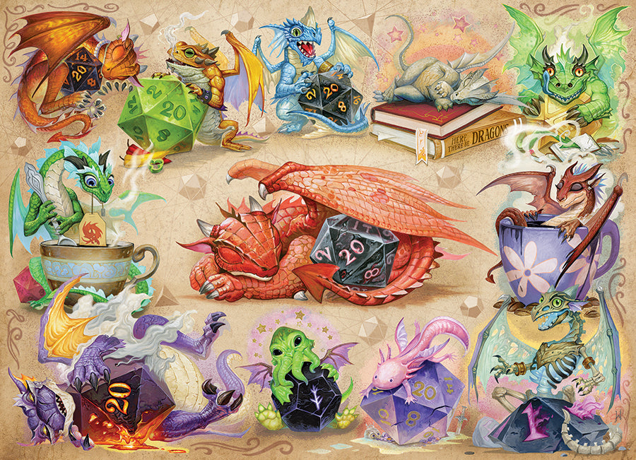 D20 Dragons 500 Piece Jigsaw Puzzle by Cobble Hill