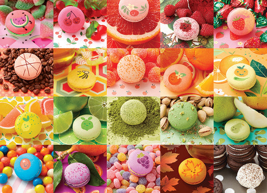 Nom Nom Macarons 500 Piece Jigsaw Puzzle by Cobble Hill - 2