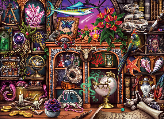 Cabinet of Curiosities 500 Piece Jigsaw Puzzle by Cobble Hill - 2