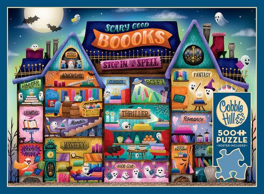 Scary Good Boooks 500 Piece Jigsaw Puzzle by Cobble Hill