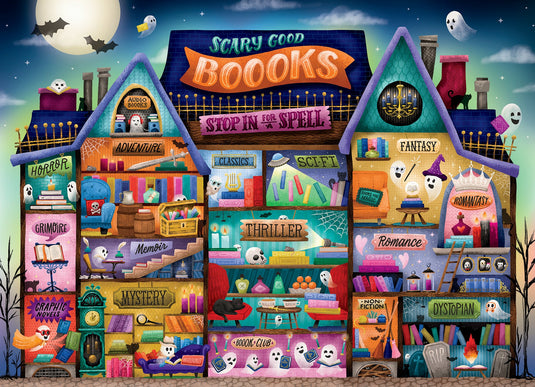 Scary Good Boooks 500 Piece Jigsaw Puzzle by Cobble Hill