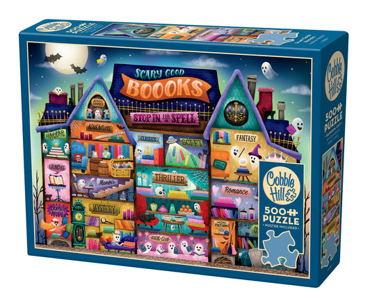 Scary Good Boooks 500 Piece Jigsaw Puzzle by Cobble Hill