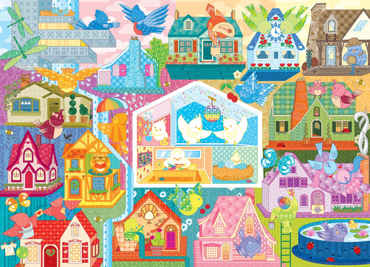Rainbow Birdies 500 Piece Jigsaw Puzzle by Cobble Hill