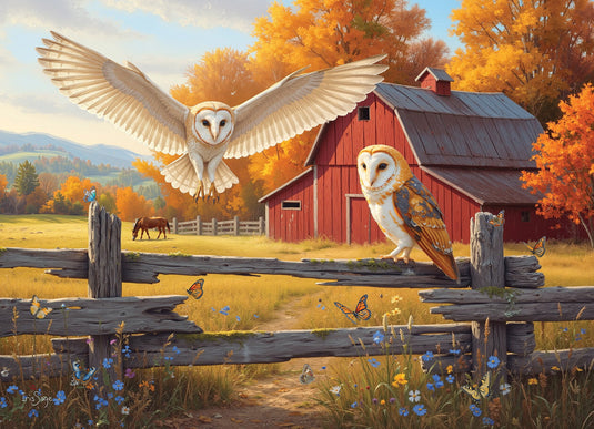 Barn and Owls 500 Piece Jigsaw Puzzle by Cobble Hill