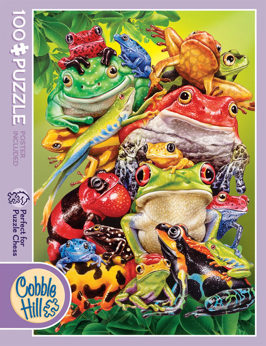 Frog Business 100 Piece Jigsaw Puzzle by Cobble Hill