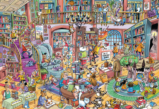 Bookshop Bedlam 100 Piece Jigsaw Puzzle by Cobble Hill