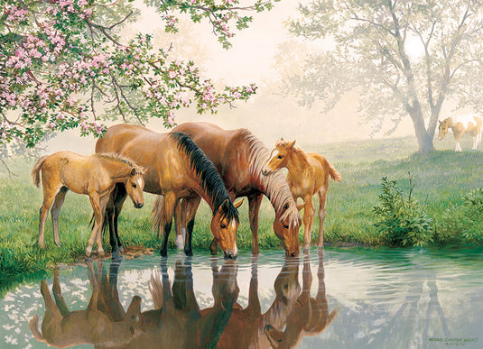 Horse Family 350 (Family) Piece Jigsaw Puzzle by Cobble Hill - 2