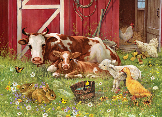 Barnyard Babies 350 (Family) Piece Jigsaw Puzzle by Cobble Hill - 2