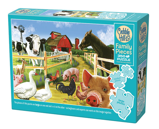 Welcome to the Farm 350 (Family) Piece Jigsaw Puzzle by Cobble Hill - 1