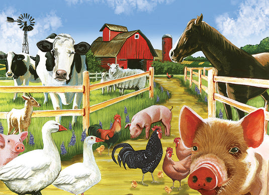 Welcome to the Farm 350 (Family) Piece Jigsaw Puzzle by Cobble Hill - 2