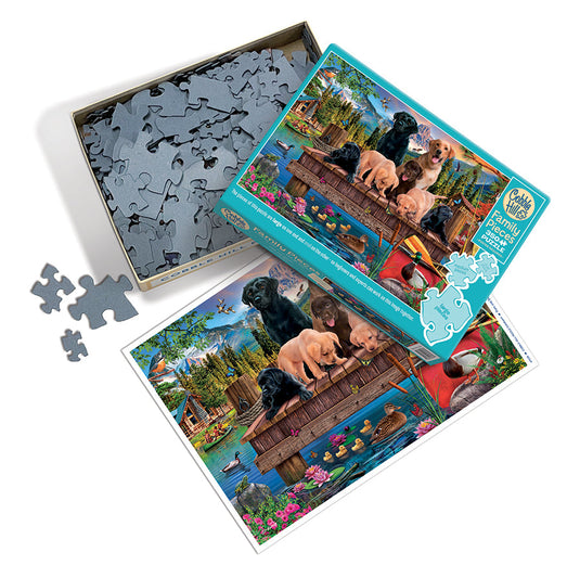 Pups and Ducks 350 (Family) Piece Jigsaw Puzzle by Cobble Hill - 2