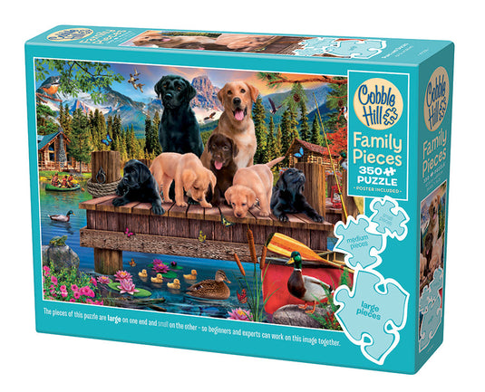 Pups and Ducks 350 (Family) Piece Jigsaw Puzzle by Cobble Hill - 1