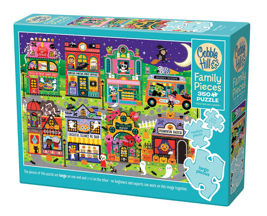 Boo Town (Family) 350 Piece Jigsaw Puzzle by Cobble Hill - 1