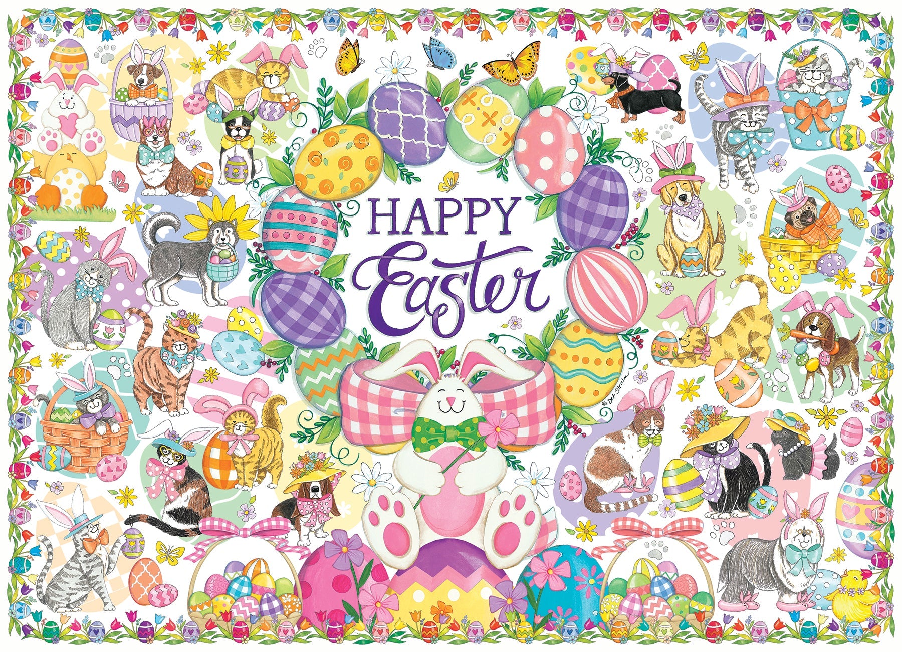Happy Easter (Family) 350 Piece Jigsaw Puzzle by Cobble Hill