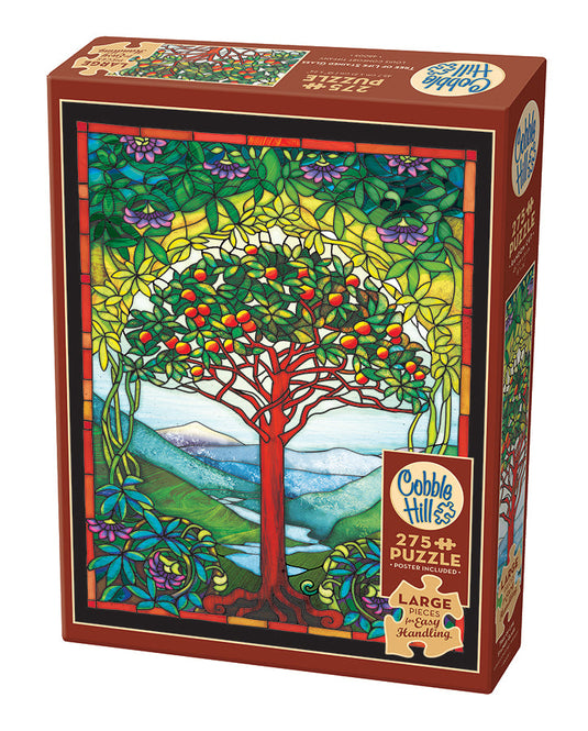 Tree of Life Stained Glass 275 (Easy Handling) Piece Jigsaw Puzzle by Cobble Hill - 1