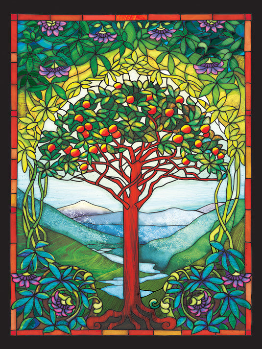 Tree of Life Stained Glass 275 (Easy Handling) Piece Jigsaw Puzzle by Cobble Hill - 2