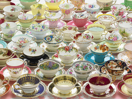 More Teacups 275 (Easy Handling) Piece Jigsaw Puzzle by Cobble Hill - 2