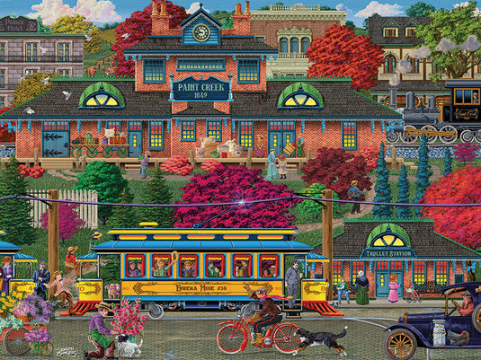 Trolley Station 275 (Easy Handling) Piece Jigsaw Puzzle by Cobble Hill - 2