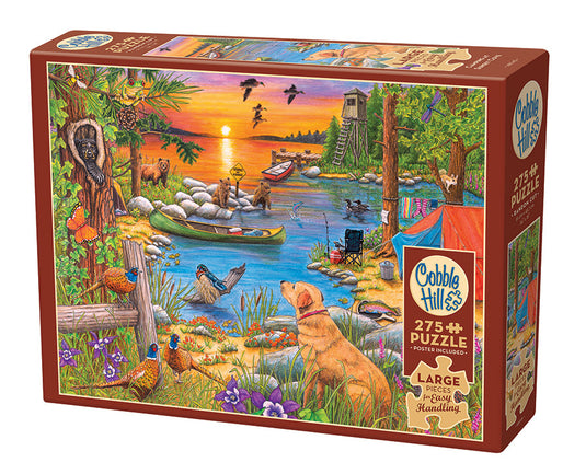 Camping at Sunset Cove 275 Piece Jigsaw Puzzle by Cobble Hill