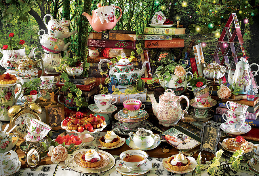 Mad Hatter's Tea Party 2000 Piece Jigsaw Puzzle by Cobble Hill