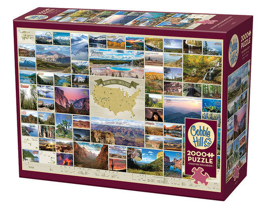 National Parks of the United States 2000 Piece Jigsaw Puzzle by Cobble Hill - 1