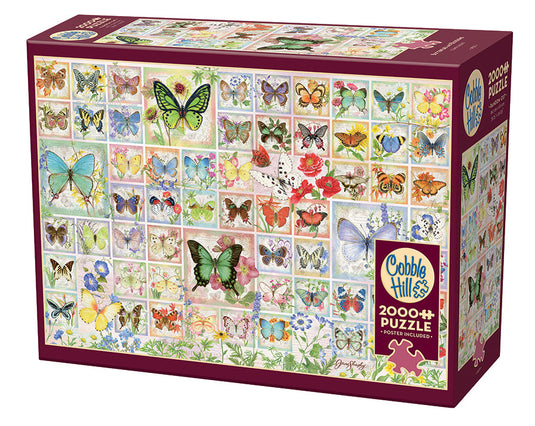 Butterflies and Blossoms 2000 Piece Jigsaw Puzzle by Cobble Hill - 1
