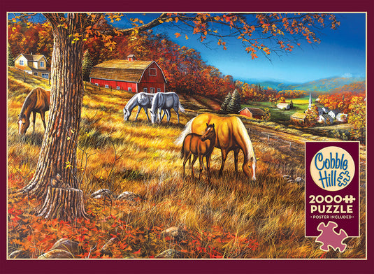 Hillside Gathering 2000 Piece Jigsaw Puzzle by Cobble Hill - 2